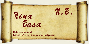 Nina Baša vizit kartica